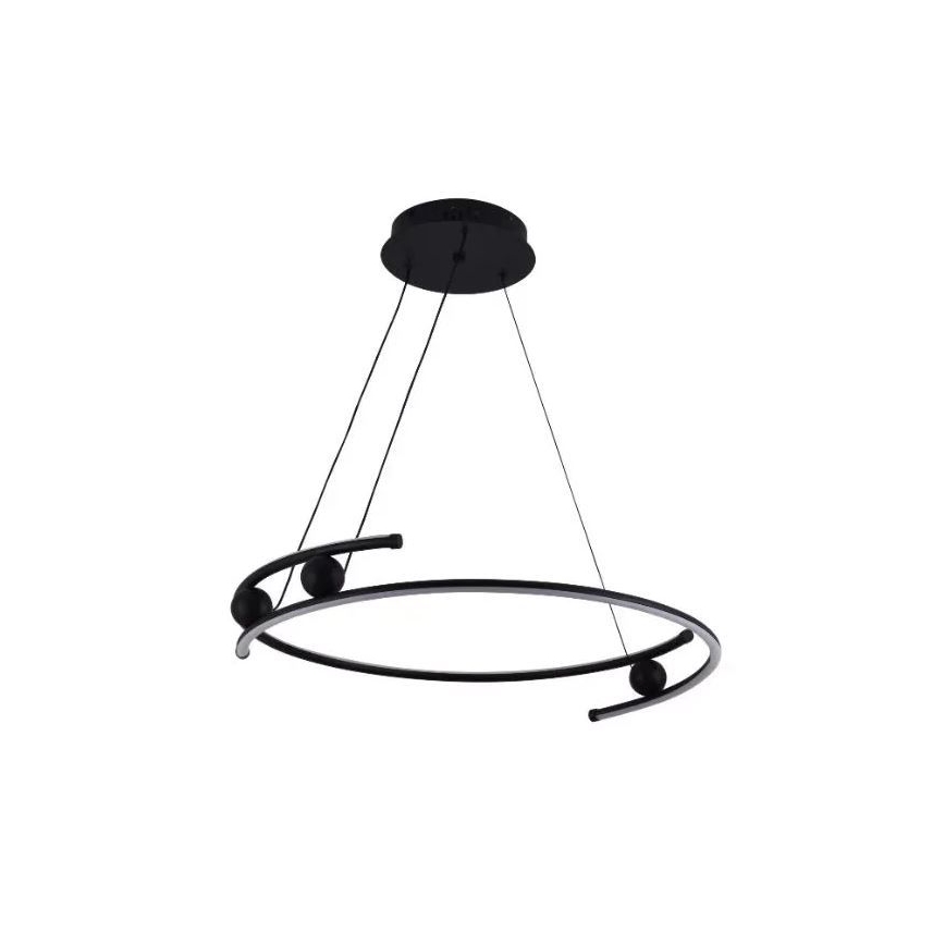 LED ljusreglerad ljuskrona på textilsladd LED/50W/230V 3000-6500K diameter 60 cm + fjärrkontroll