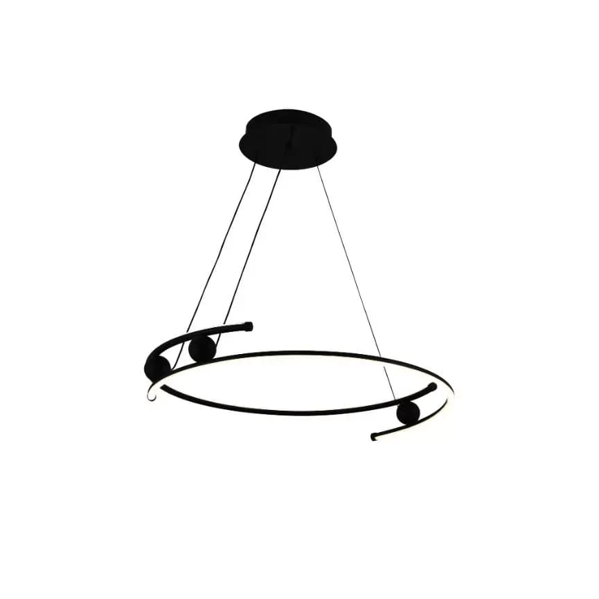 LED ljusreglerad ljuskrona på textilsladd LED/50W/230V 3000-6500K diameter 60 cm + fjärrkontroll