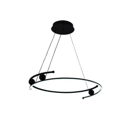 LED ljusreglerad ljuskrona på textilsladd LED/50W/230V 3000-6500K diameter 60 cm + fjärrkontroll