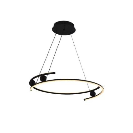 LED ljusreglerad ljuskrona på textilsladd LED/50W/230V 3000-6500K diameter 60 cm + fjärrkontroll
