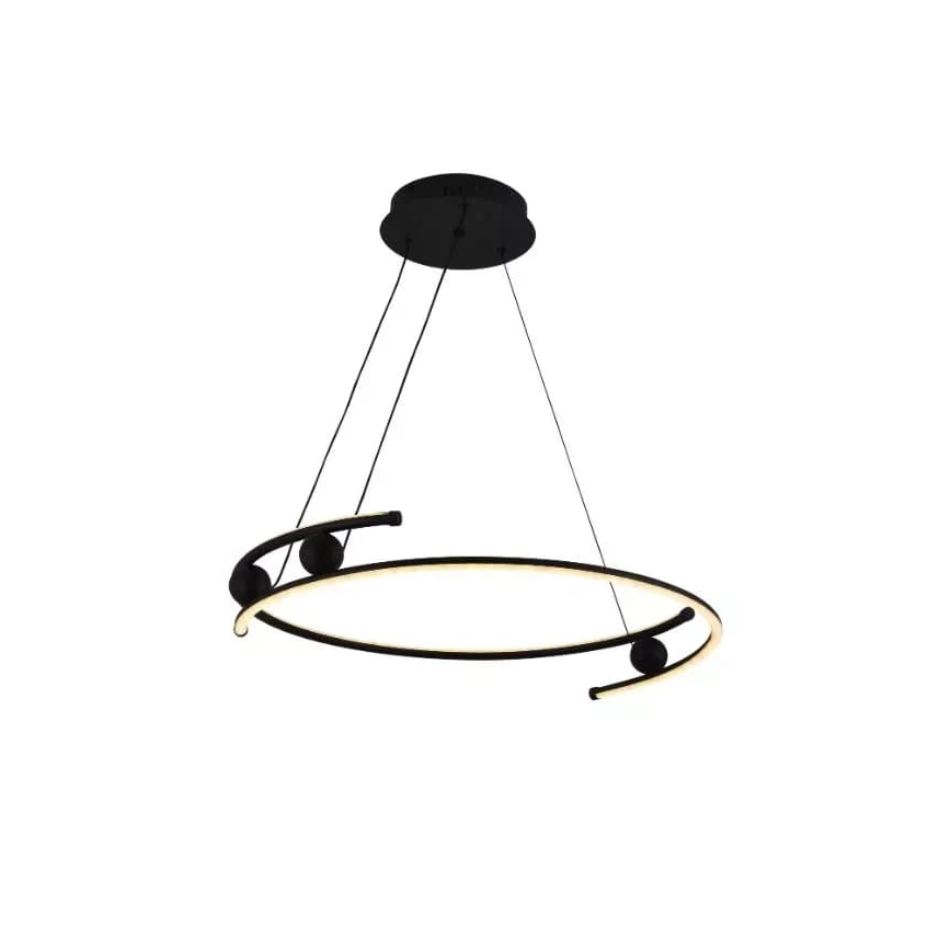 LED ljusreglerad ljuskrona på textilsladd LED/50W/230V 3000-6500K diameter 60 cm + fjärrkontroll