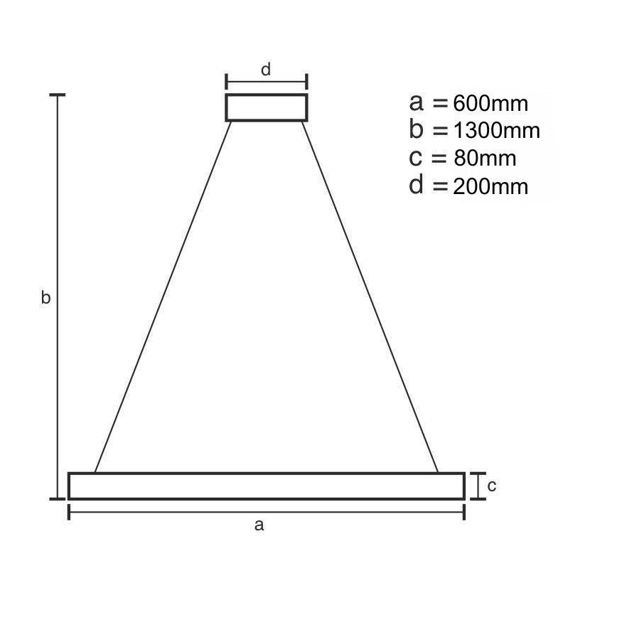 LED ljusreglerad ljuskrona på textilsladd LED/50W/230V 3000-6500K diameter 60 cm + fjärrkontroll