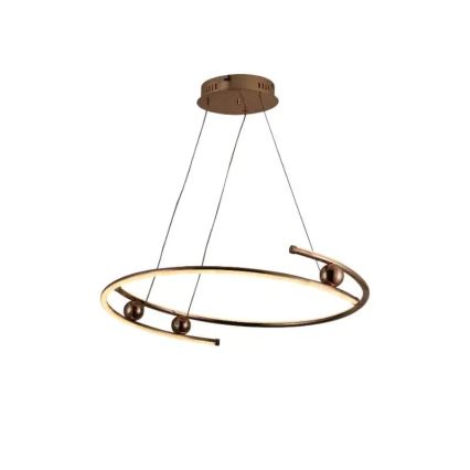 LED ljusreglerad ljuskrona på textilsladd LED/50W/230V 3000-6500K + fjärrkontroll