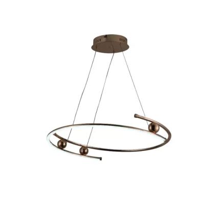 LED ljusreglerad ljuskrona på textilsladd LED/50W/230V 3000-6500K + fjärrkontroll