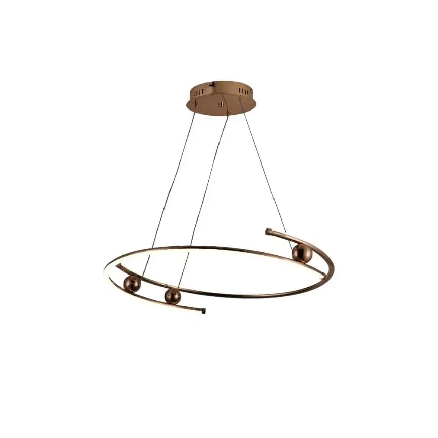 LED ljusreglerad ljuskrona på textilsladd LED/50W/230V 3000-6500K + fjärrkontroll