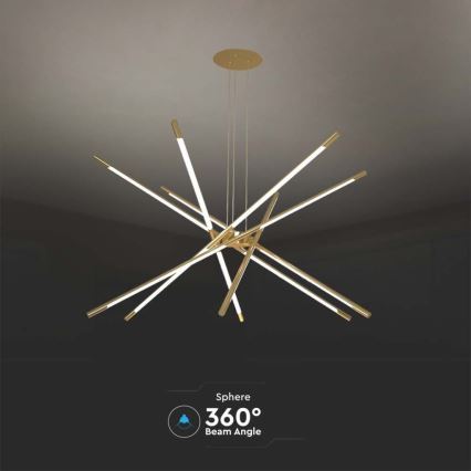 LED ljusreglerad ljuskrona på textilsladd LED/50W/230V 3000K guld