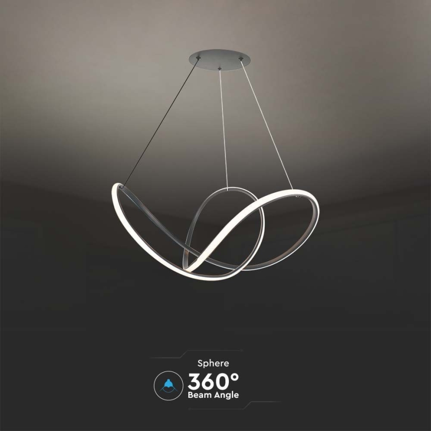 LED ljusreglerad ljuskrona på textilsladd LED/50W/230V 3000K svart