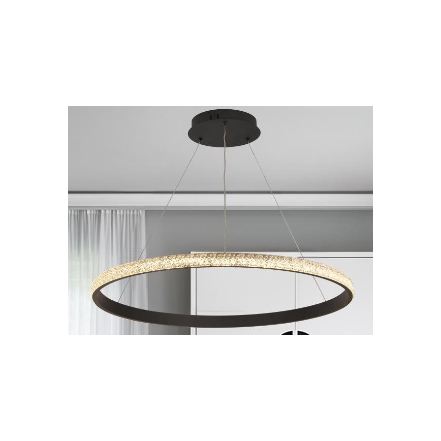 LED ljusreglerad ljuskrona på textilsladd LED/55W/230V 3000-6500K + fjärrkontroll