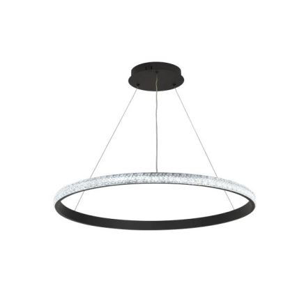 LED ljusreglerad ljuskrona på textilsladd LED/55W/230V 3000-6500K + fjärrkontroll