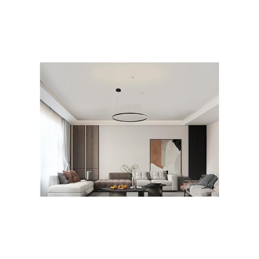 LED ljusreglerad ljuskrona på textilsladd LED/55W/230V 3000-6500K + fjärrkontroll