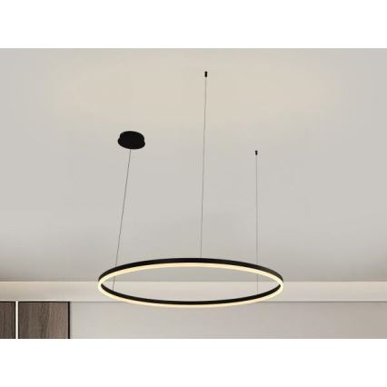 LED ljusreglerad ljuskrona på textilsladd LED/55W/230V 3000-6500K + fjärrkontroll