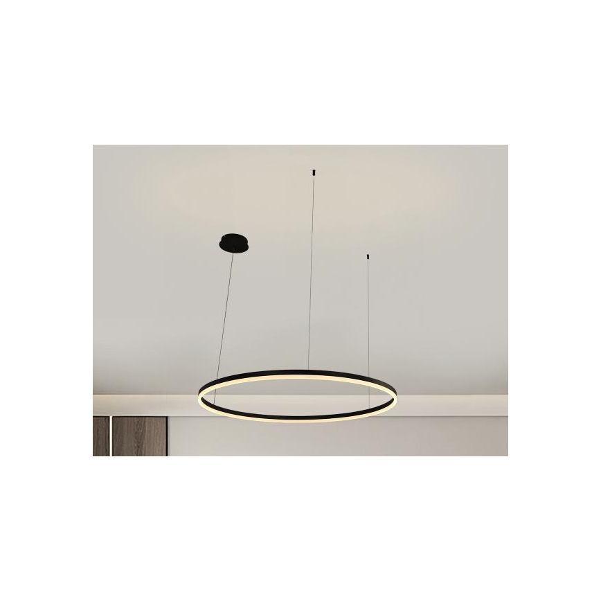 LED ljusreglerad ljuskrona på textilsladd LED/55W/230V 3000-6500K + fjärrkontroll