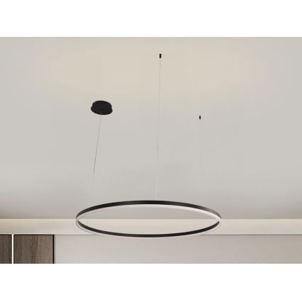 LED ljusreglerad ljuskrona på textilsladd LED/55W/230V 3000-6500K + fjärrkontroll