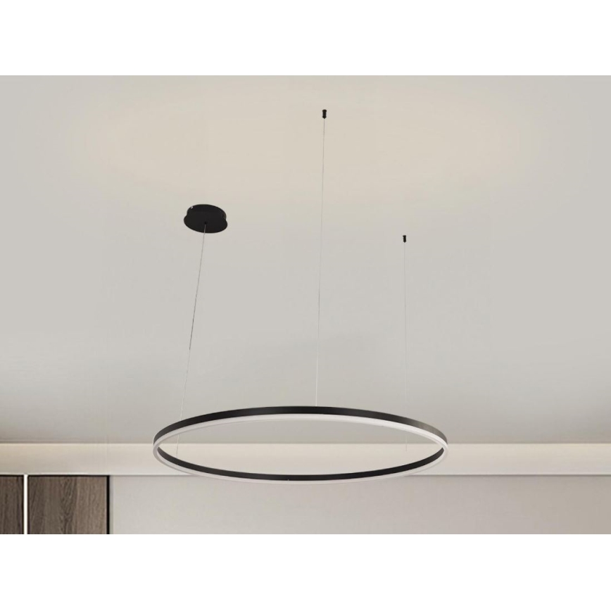 LED ljusreglerad ljuskrona på textilsladd LED/55W/230V 3000-6500K + fjärrkontroll