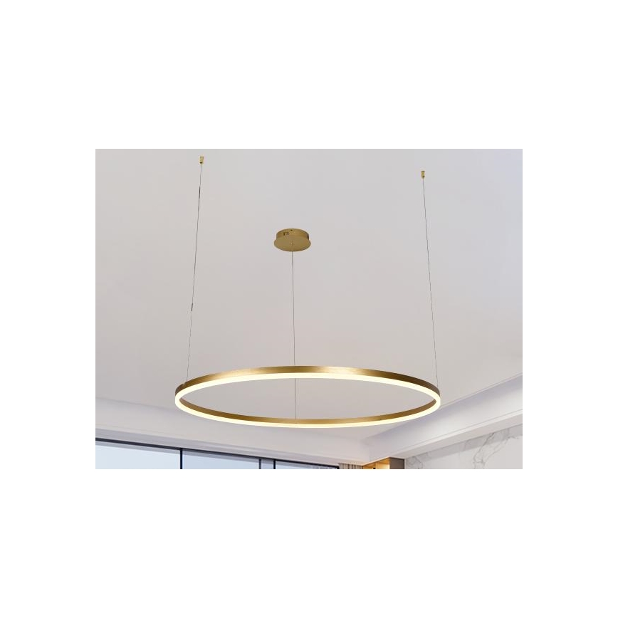 LED ljusreglerad ljuskrona på textilsladd LED/55W/230V 3000-6500K diameter 80 cm + fjärrkontroll