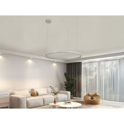 LED ljusreglerad ljuskrona på textilsladd LED/55W/230V 3000-6500K + fjärrkontroll