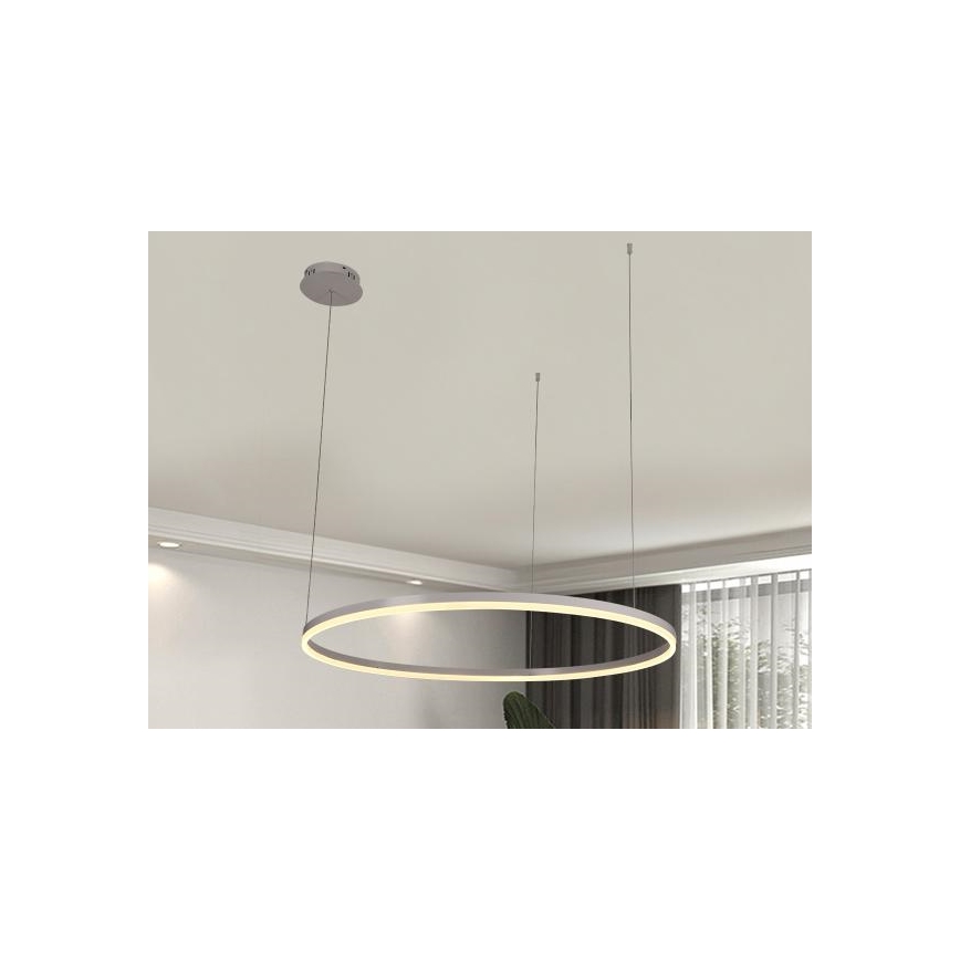 LED ljusreglerad ljuskrona på textilsladd LED/55W/230V 3000-6500K + fjärrkontroll