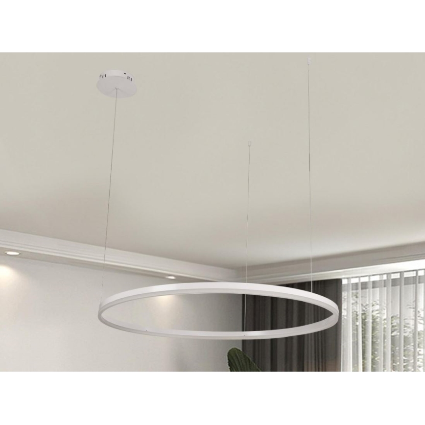 LED ljusreglerad ljuskrona på textilsladd LED/55W/230V 3000-6500K + fjärrkontroll