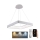 LED ljusreglerad ljuskrona på textilsladd LED/55W/230V 3000-6500K vit + fjärrkontroll