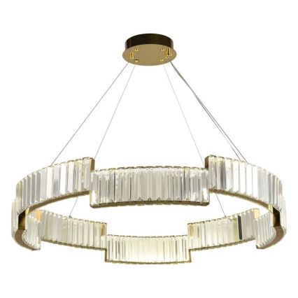LED Ljusreglerad kristall ljuskrona på snöre LED/60W/230V 3000-6500K guld + fjärrkontroll