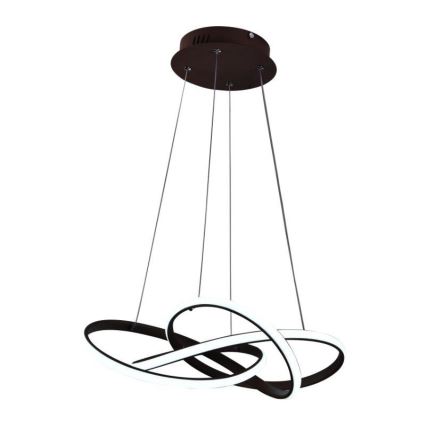LED ljusreglerad ljuskrona på textilsladd LED/65W/230V 3000-6500K brun + fjärrkontroll