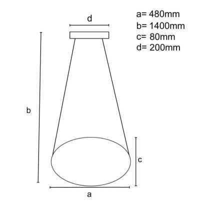 LED ljusreglerad ljuskrona på textilsladd LED/65W/230V 3000-6500K brun + fjärrkontroll