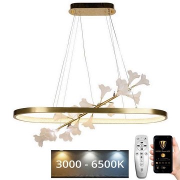 LED ljusreglerad ljuskrona på textilsladd LED/65W/230V 3000-6500K + fjärrkontroll