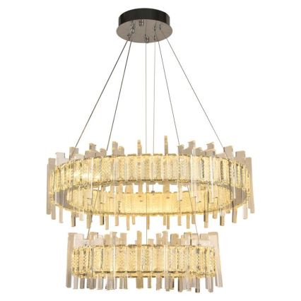 LED Ljusreglerad kristall ljuskrona på snöre LED/65W/230V 3000-6500K + fjärrkontroll
