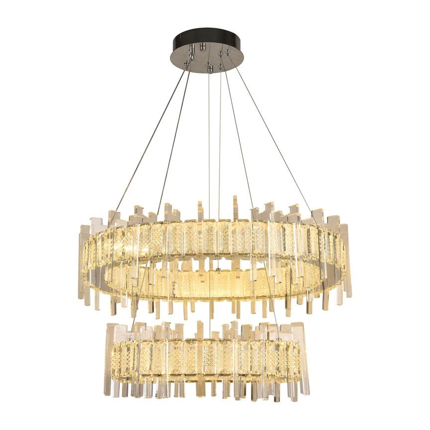 LED Ljusreglerad kristall ljuskrona på snöre LED/65W/230V 3000-6500K + fjärrkontroll