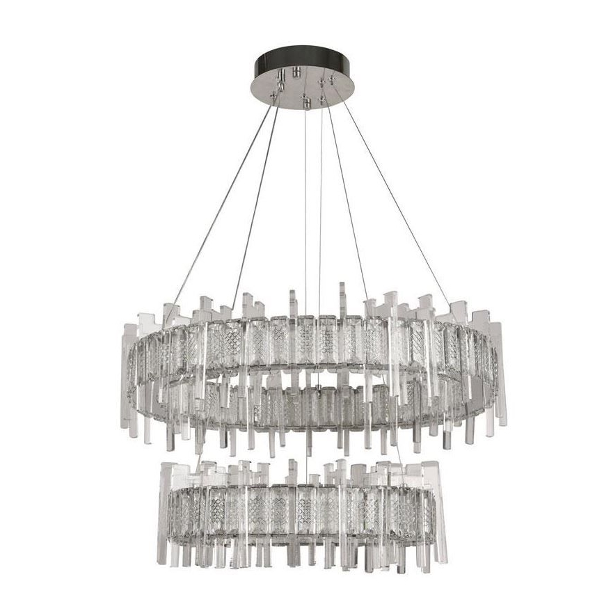 LED Ljusreglerad kristall ljuskrona på snöre LED/65W/230V 3000-6500K + fjärrkontroll