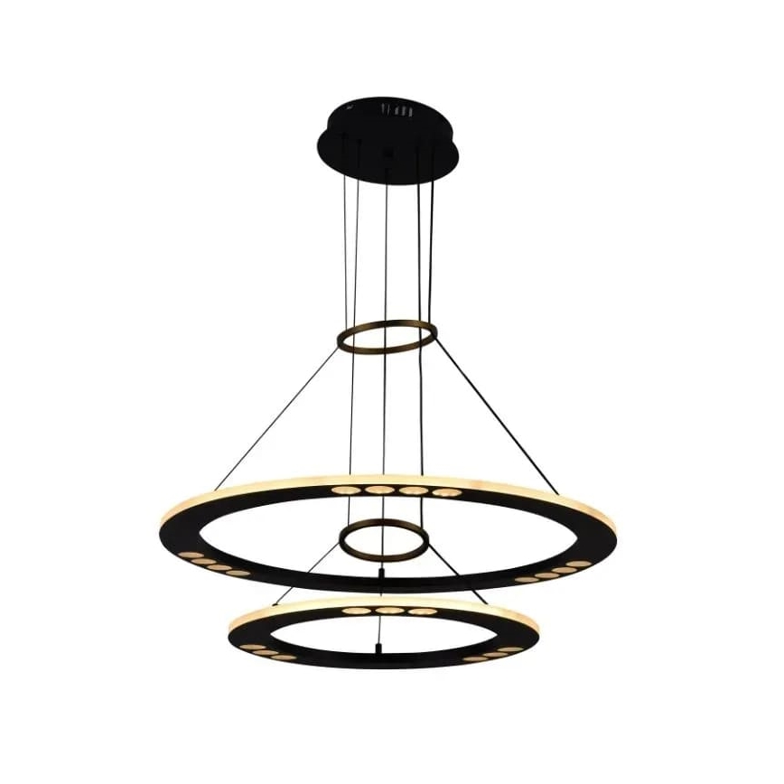 LED ljusreglerad ljuskrona på textilsladd LED/65W/230V 3000-6500K + fjärrkontroll