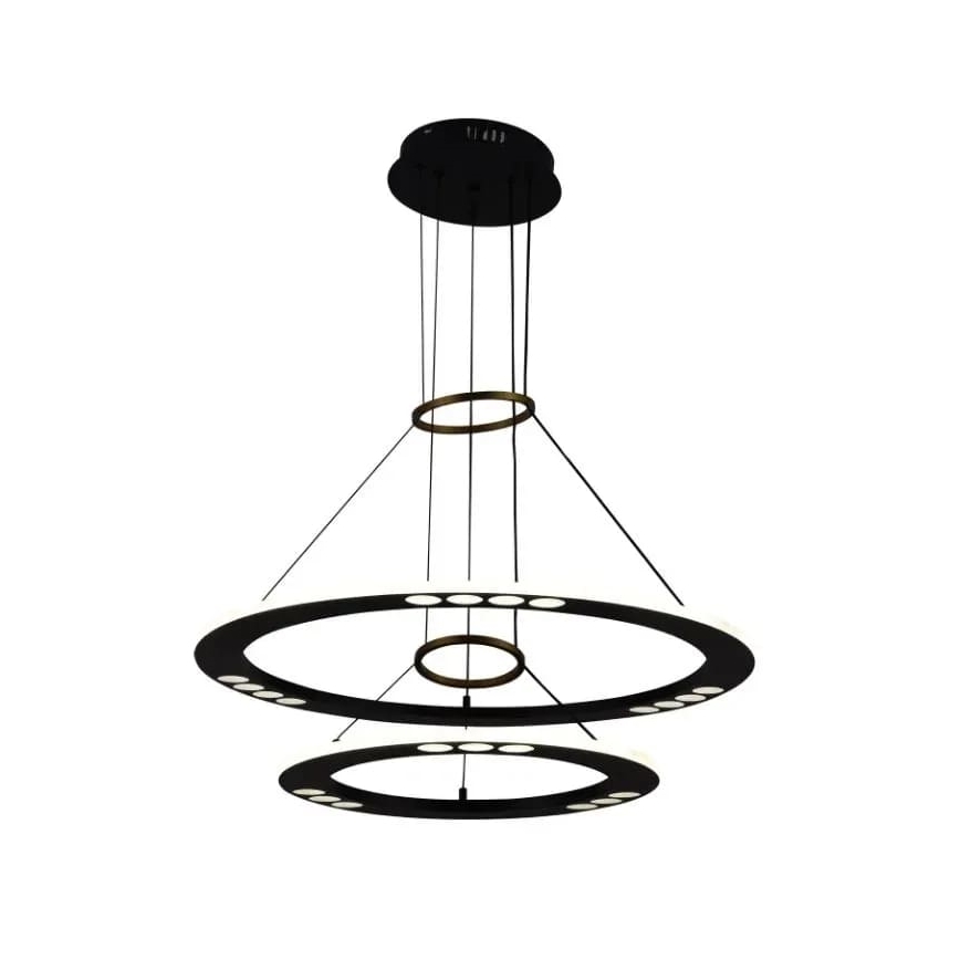 LED ljusreglerad ljuskrona på textilsladd LED/65W/230V 3000-6500K + fjärrkontroll