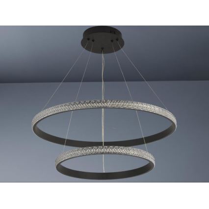 LED ljusreglerad ljuskrona på textilsladd LED/65W/230V 3000-6500K + fjärrkontroll