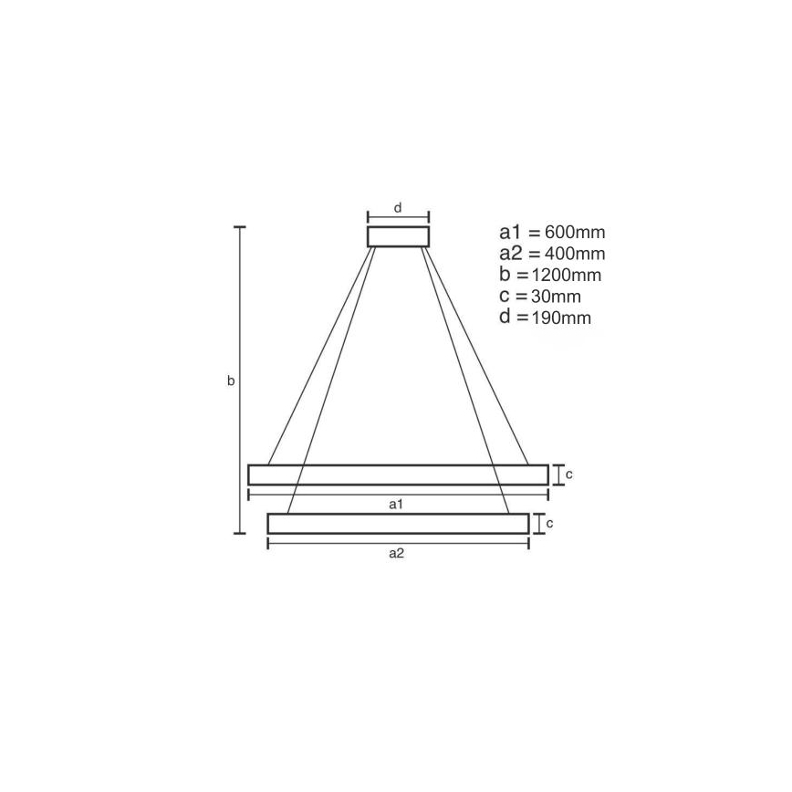 LED ljusreglerad ljuskrona på textilsladd LED/65W/230V 3000-6500K + fjärrkontroll