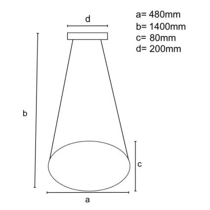 LED ljusreglerad ljuskrona på textilsladd LED/65W/230V 3000-6500K diameter 48 cm grå + fjärrkontroll