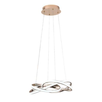 LED ljusreglerad ljuskrona på textilsladd LED/65W/230V 3000-6500K guld + fjärrkontroll