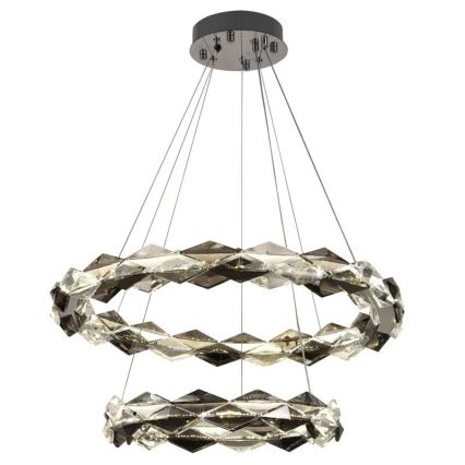 LED Dimbar kristallkronkrona på snöre LED/65W/230V 3000-6500K skinande krom + fjärrkontroll