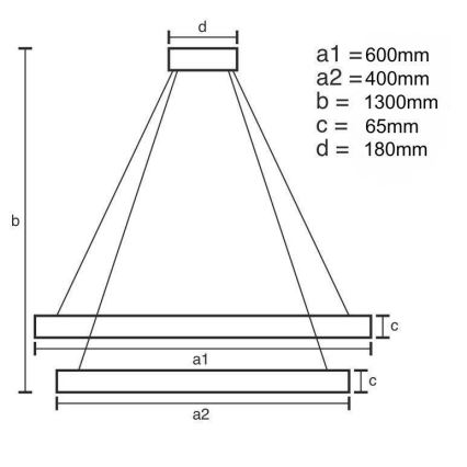 LED Dimbar kristallkronkrona på snöre LED/65W/230V 3000-6500K skinande krom + fjärrkontroll
