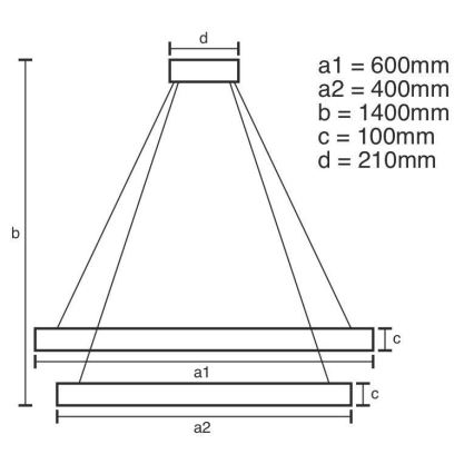 LED Ljusreglerad kristall ljuskrona på snöre LED/65W/230V 3000-6500K krom/guld + fjärrkontroll