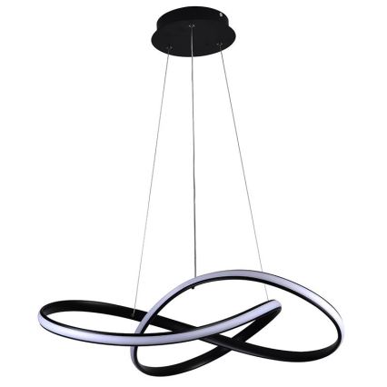 LED ljusreglerad ljuskrona på textilsladd LED/70W/230V 3000-6500K diameter 55 cm + fjärrkontroll