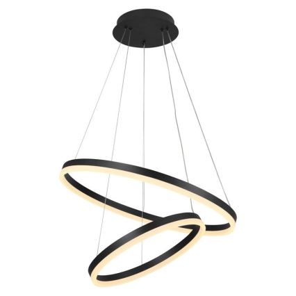 LED ljusreglerad ljuskrona på textilsladd LED/70W/230V 3000-6500K diameter 60 cm + fjärrkontroll