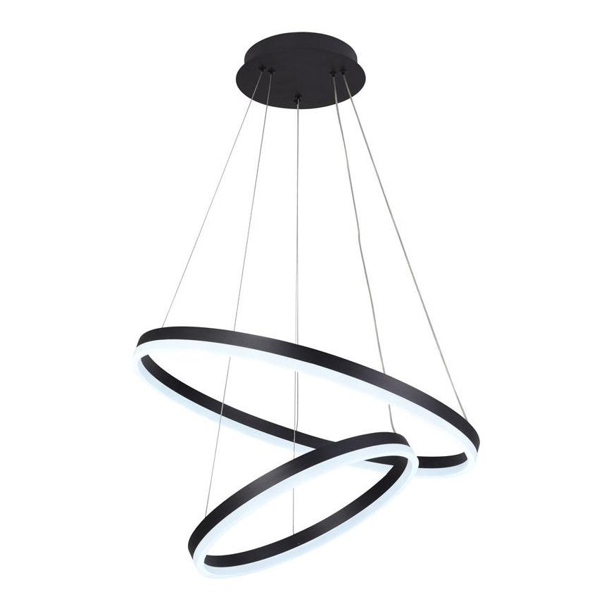 LED ljusreglerad ljuskrona på textilsladd LED/70W/230V 3000-6500K diameter 60 cm + fjärrkontroll
