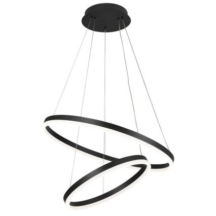 LED ljusreglerad ljuskrona på textilsladd LED/70W/230V 3000-6500K diameter 60 cm + fjärrkontroll