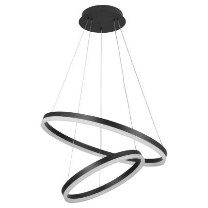LED ljusreglerad ljuskrona på textilsladd LED/70W/230V 3000-6500K diameter 60 cm + fjärrkontroll