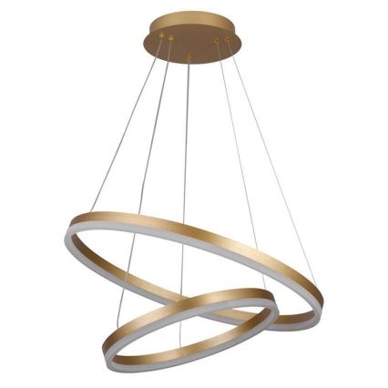 LED ljusreglerad ljuskrona på textilsladd LED/70W/230V 3000-6500K diameter 60 cm + fjärrkontroll