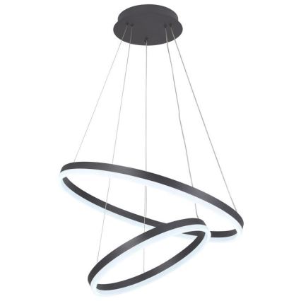 LED ljusreglerad ljuskrona på textilsladd LED/70W/230V 3000-6500K diameter 60 cm + fjärrkontroll