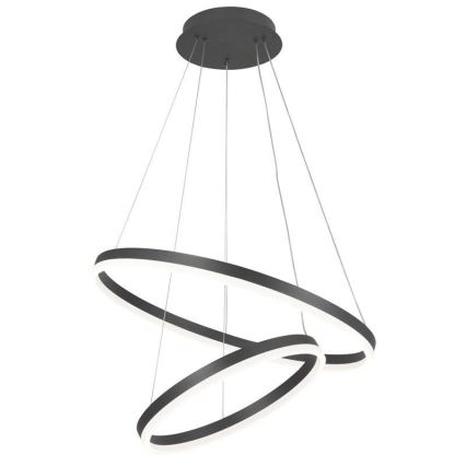 LED ljusreglerad ljuskrona på textilsladd LED/70W/230V 3000-6500K diameter 60 cm + fjärrkontroll