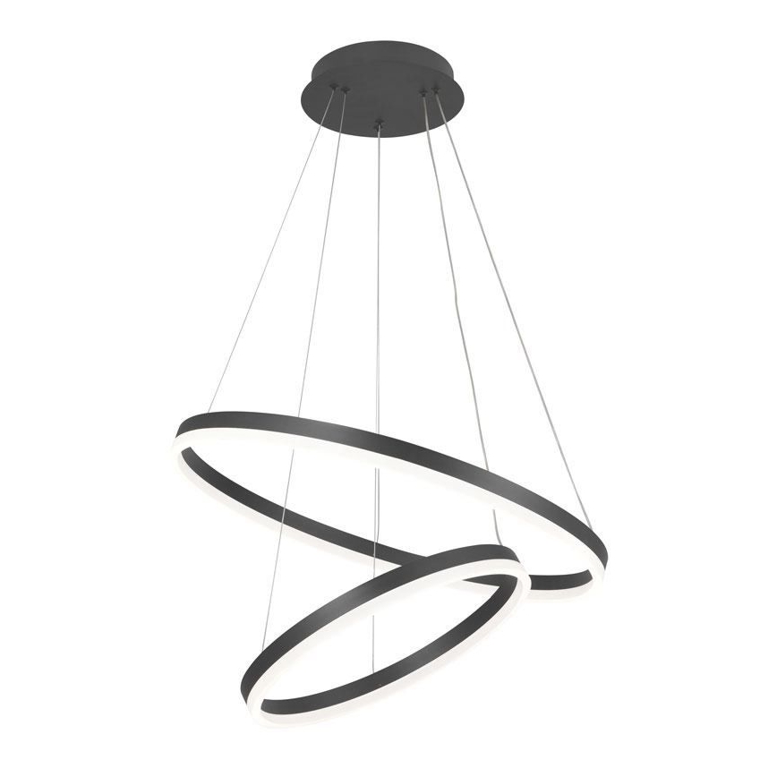 LED ljusreglerad ljuskrona på textilsladd LED/70W/230V 3000-6500K diameter 60 cm + fjärrkontroll