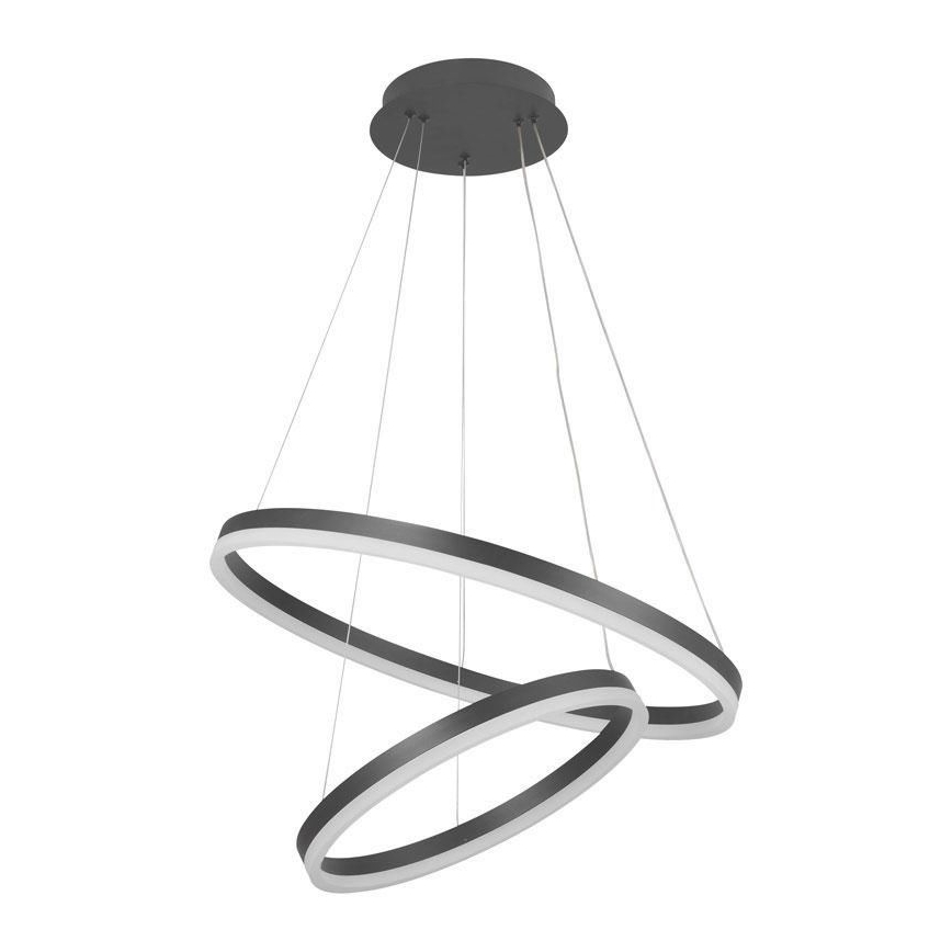 LED ljusreglerad ljuskrona på textilsladd LED/70W/230V 3000-6500K diameter 60 cm + fjärrkontroll