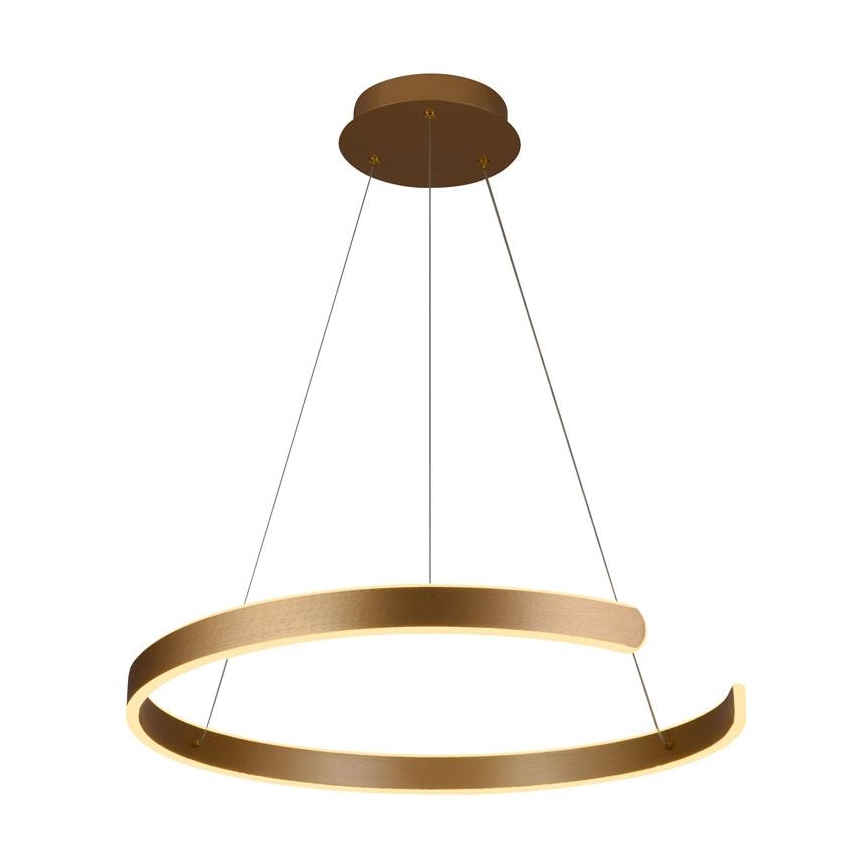 LED ljusreglerad ljuskrona på textilsladd LED/70W/230V 3000-6500K diameter 60 cm + fjärrkontroll